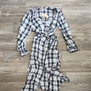 American Rag Black and White Plaid Dress